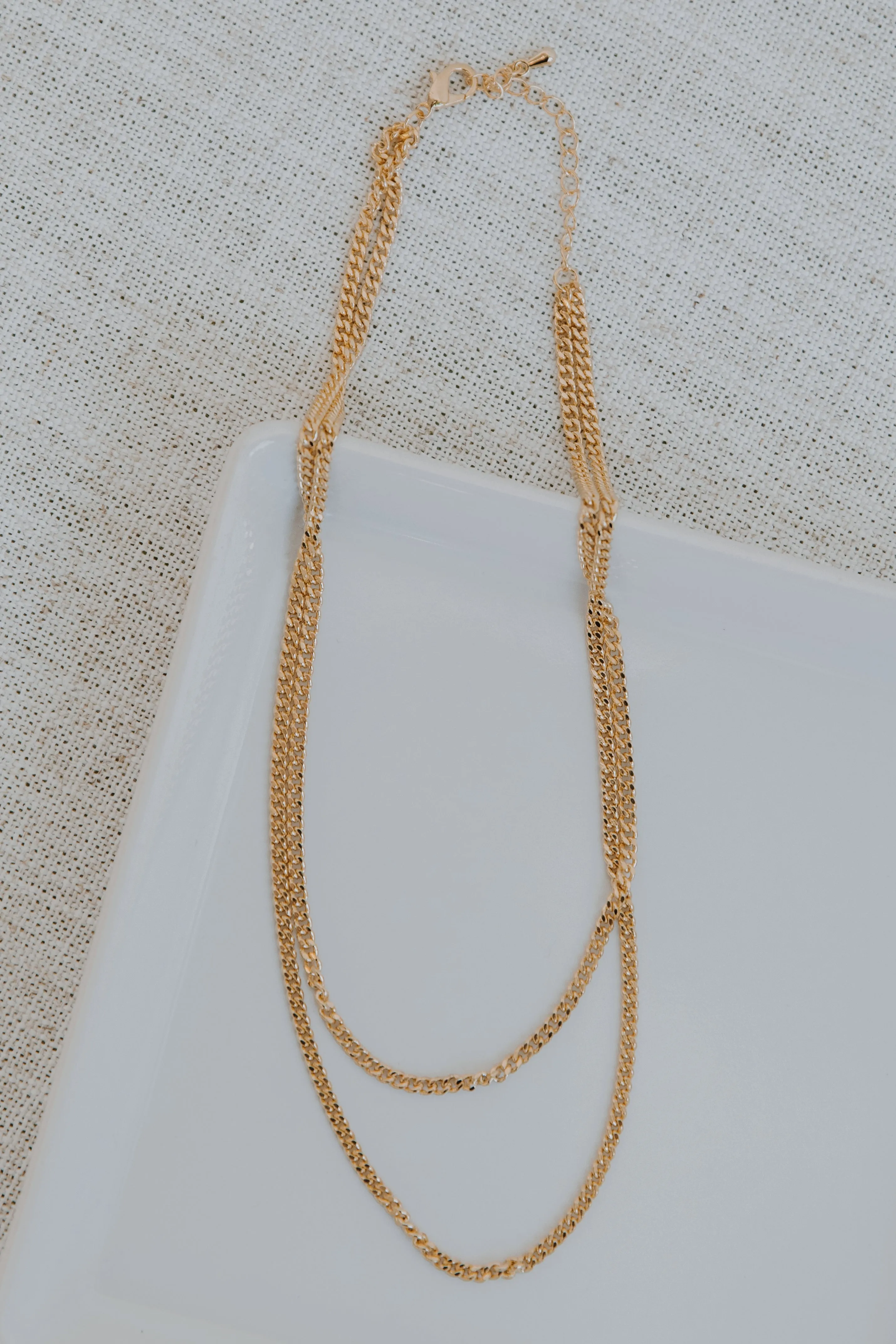 Kendall Gold Layered Chain Necklace