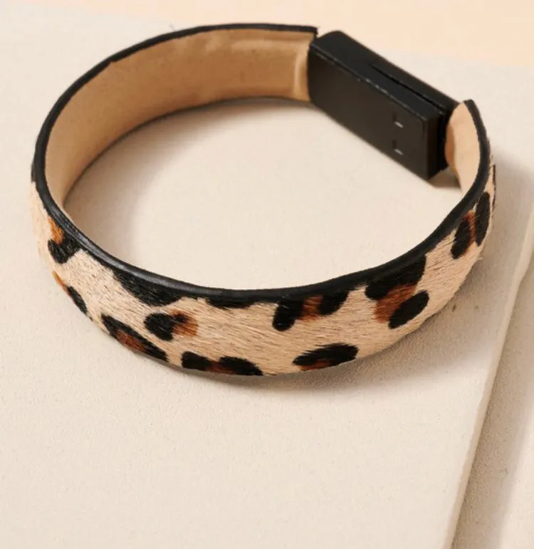 Leopard IPhone Charger Bracelet