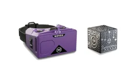 Merge VR Mobile AR/VR Headset & Holographic Cube Bundle (Pulsar Purple)