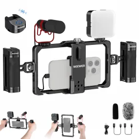 NEEWER PA009E Universal Phone Cage Stabilizer Video Rig Lighting Kit