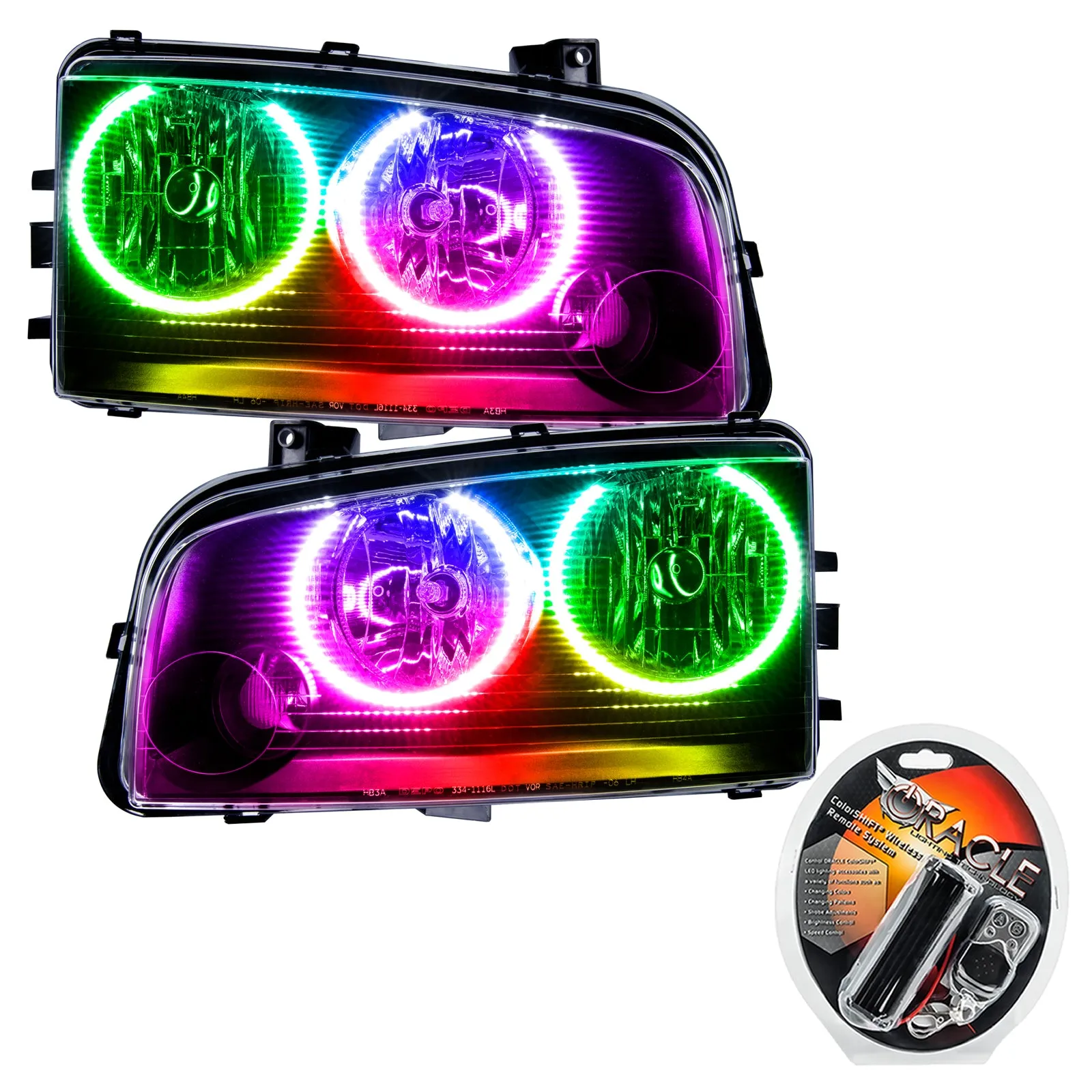 ORACLE Lighting 2005-2010 Dodge Charger Pre-Assembled Halo Headlights - Non HID