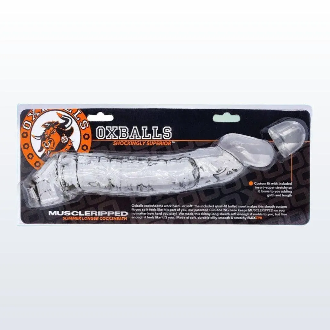 Oxballs Muscle Ripped Cocksheath Penis Extender - Clear