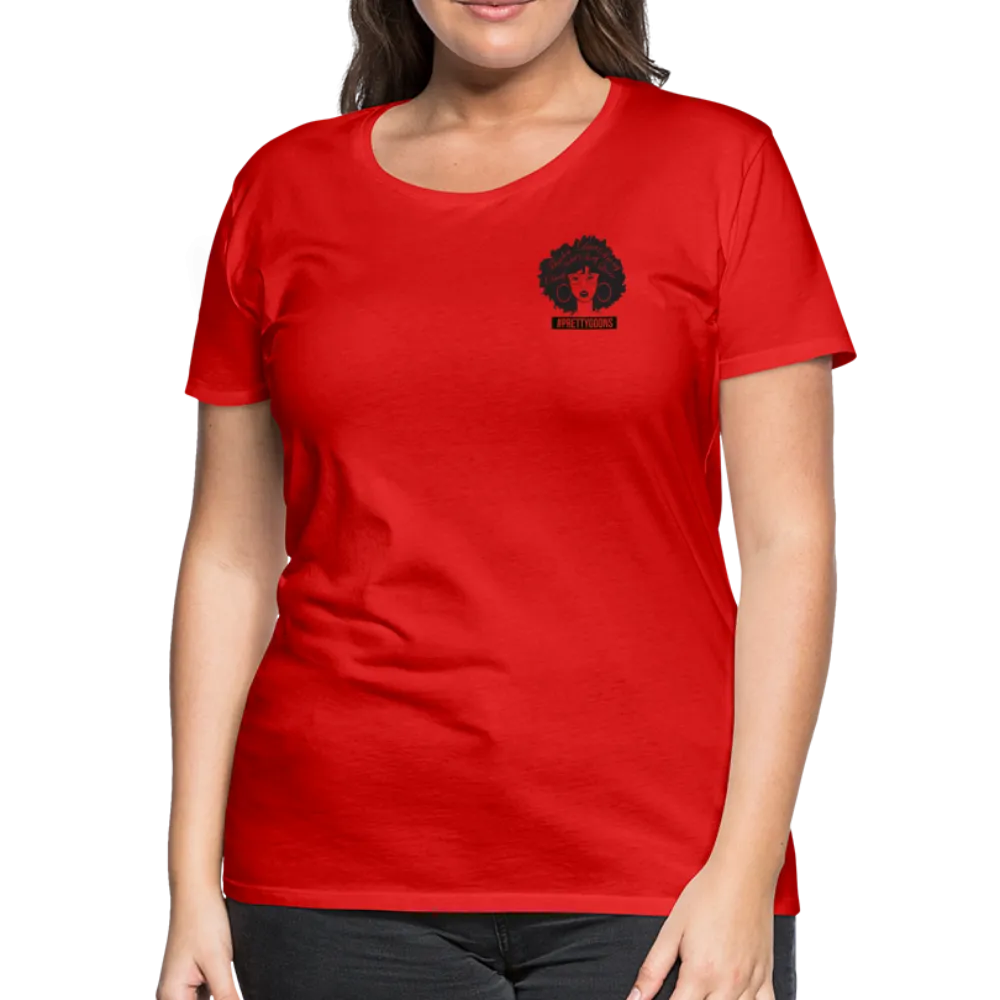 PRETTY GOONS AFRO AFFIRMATION RED Women’s Premium T-Shirt