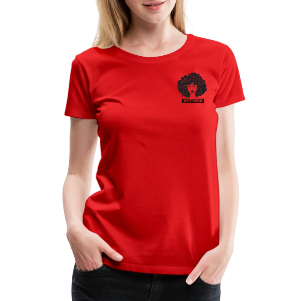 PRETTY GOONS AFRO AFFIRMATION RED Women’s Premium T-Shirt