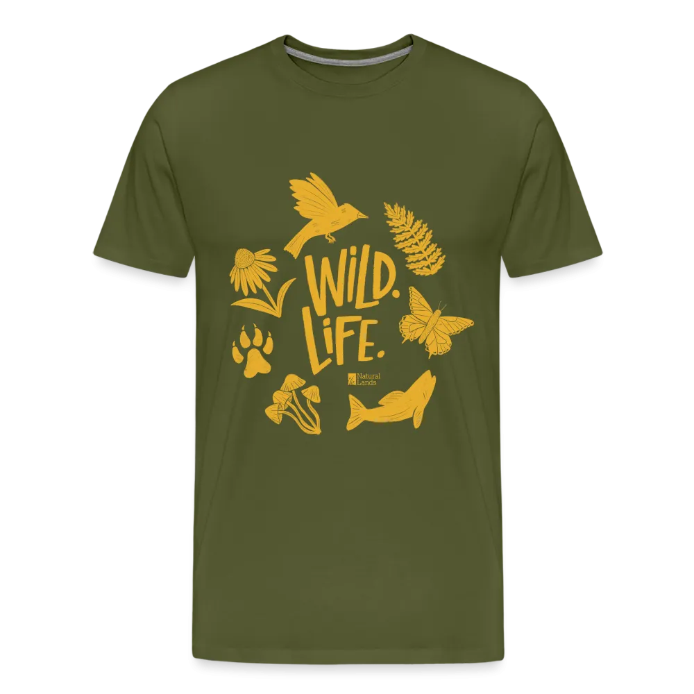 "wild. life." men's t-shirt