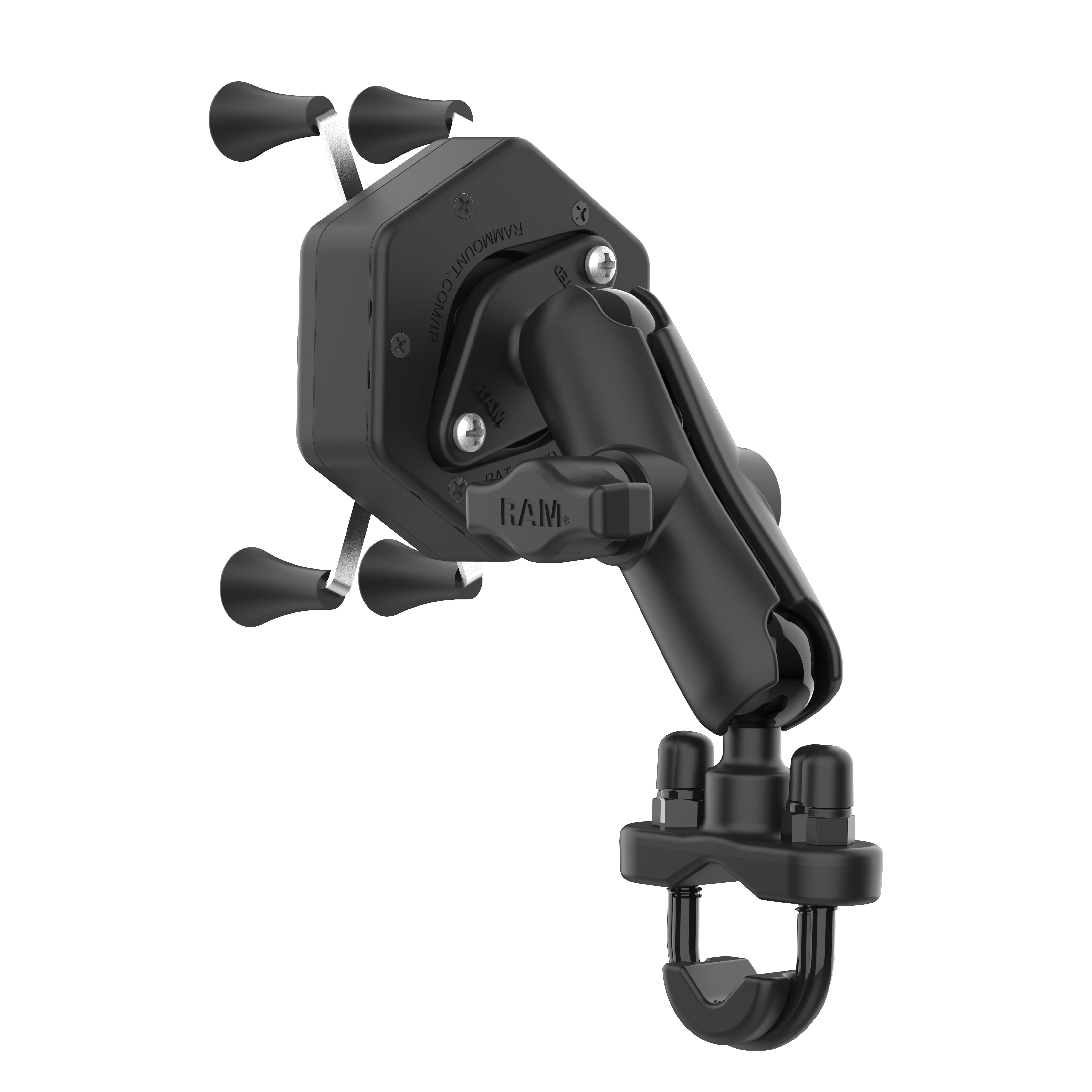 RAM® X-Grip® Phone Mount with Vibe-Safe™ & U-Bolt Base - Medium