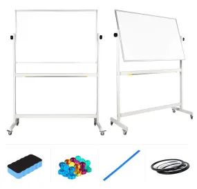 Rolling Whiteboard Dry Erase Board On Wheels With Stand 48X32 In Large Portable Double