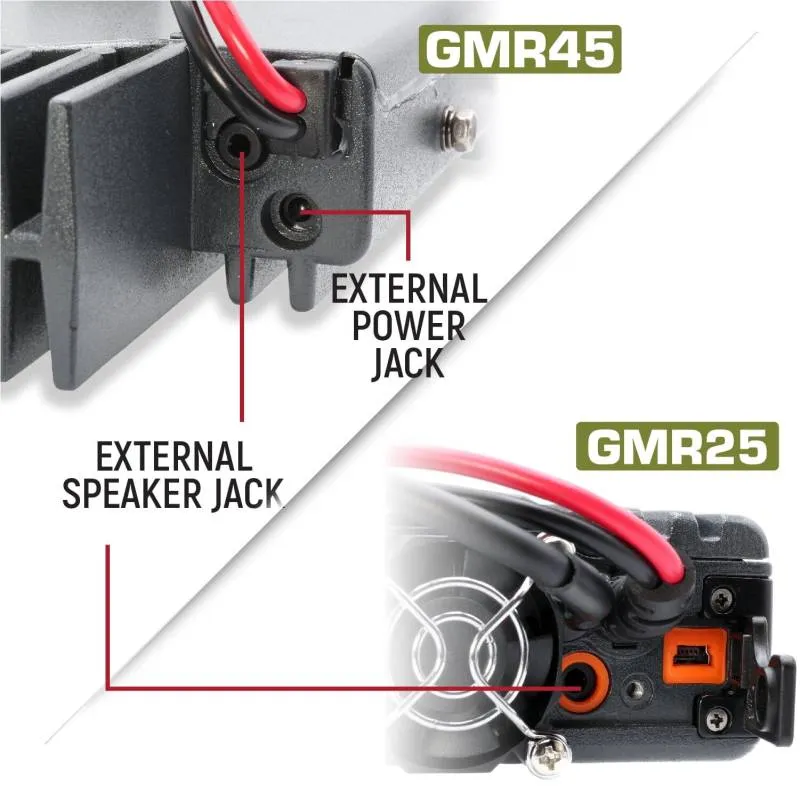 Rugged Radios Jeep Wrangler JK and JKU Two-Way GMRS Mobile Radio Kit - JK 2-Door 07-10 and JKU 4-Door 07-19 Jeep - 41 Watt - G1 Waterproof Radio