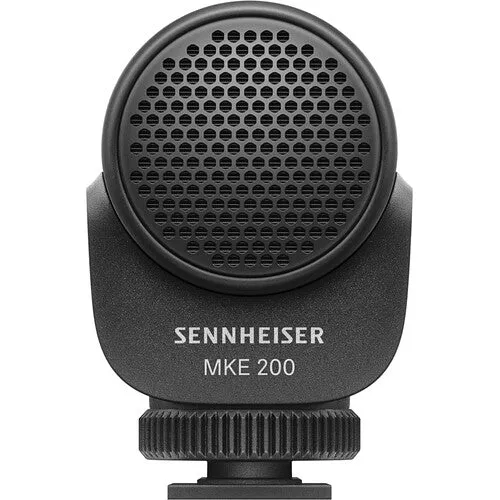 Sennheiser MKE200 Compact, Super-Cardioid On-Camera Microphone W/Built-In Wind Protection & Shock Absorption