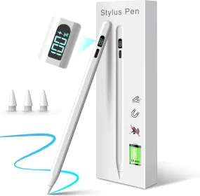 Stylus Pen for Ipad, Ipad Pencil for 2018-2024- Ipad Pen 3X Faster Charge/Work 11H with Palm Rejection/Tilt Sensitivity for Ipad Pro 11/12.9/13'', Ipad 6-10,Ipad Air 11/13'',3-5,Ipad Mini 5/6