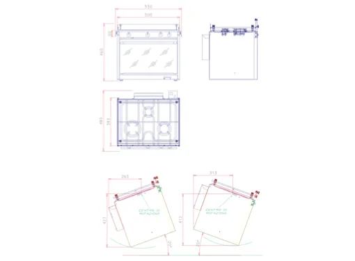 Techimpex Top3 Cooker - 3 Burner Hob, Oven & Grill, Pan Clamps, Gimbals