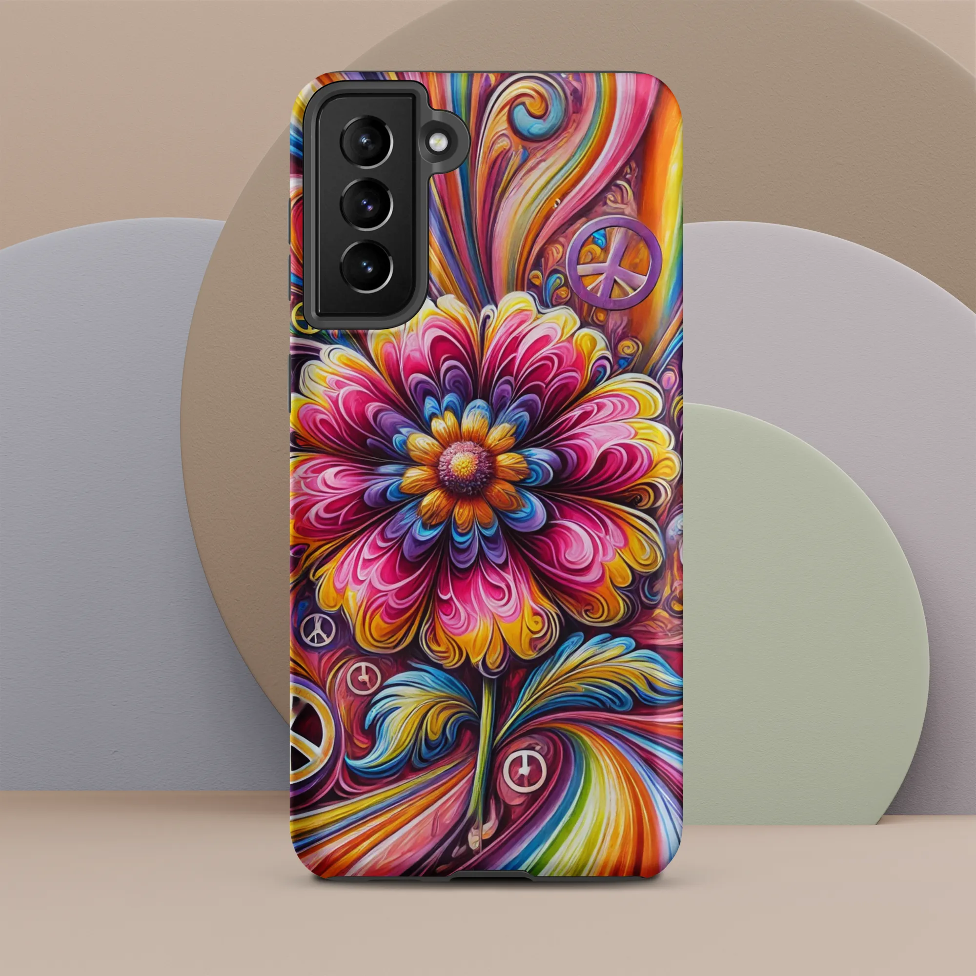 Tough case for Samsung® Hippie Pink Flower