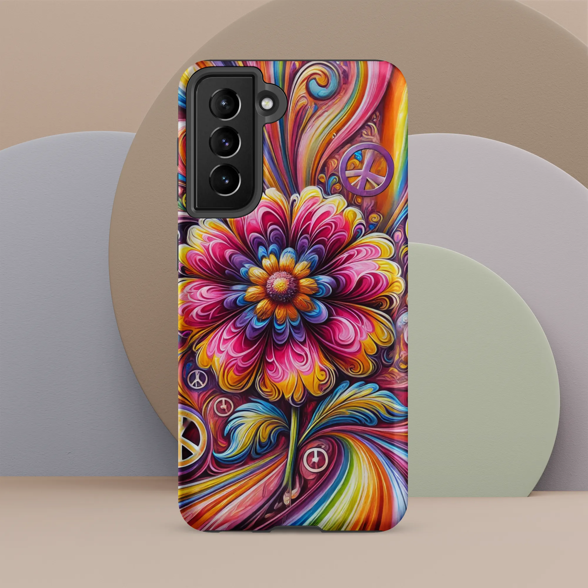 Tough case for Samsung® Hippie Pink Flower