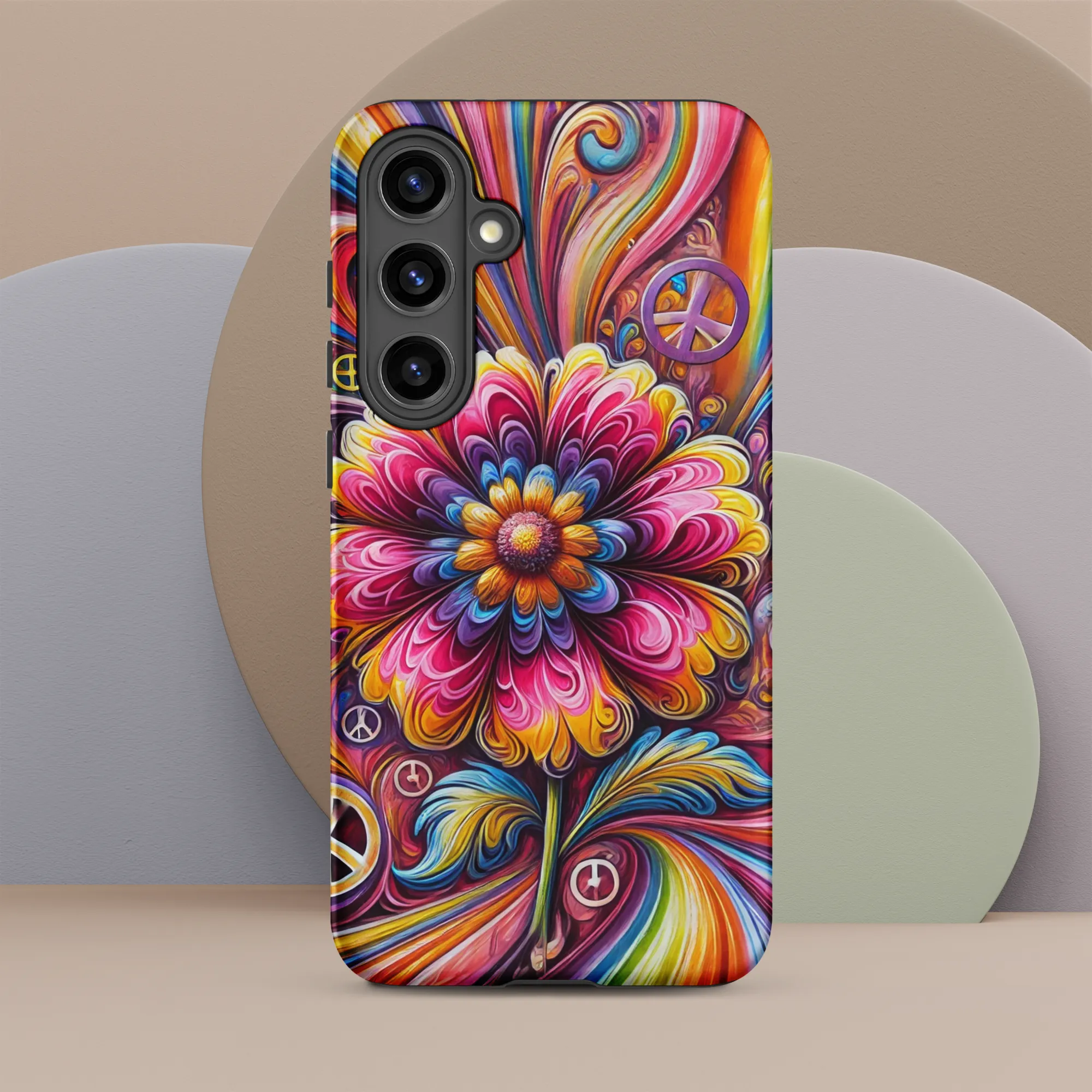 Tough case for Samsung® Hippie Pink Flower