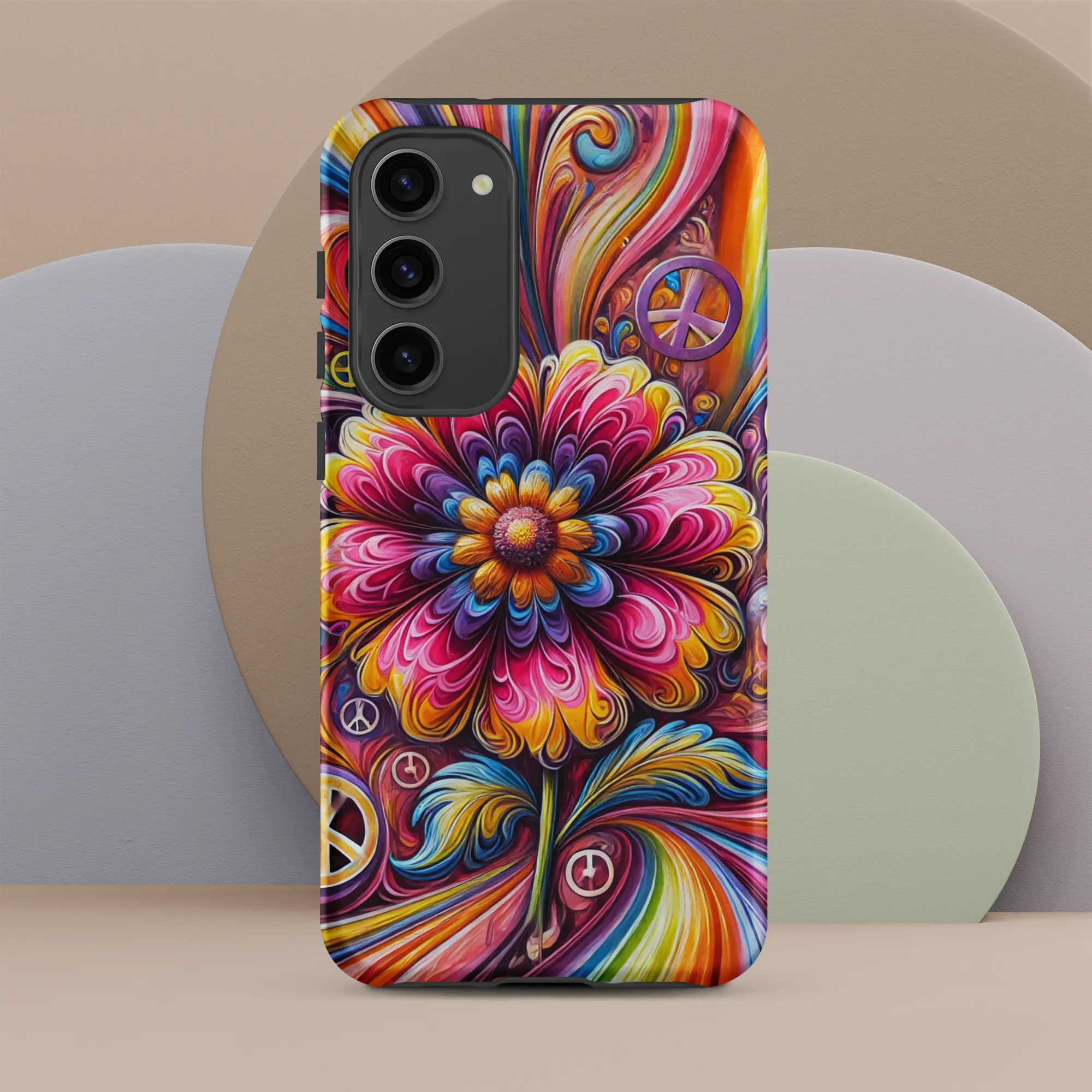 Tough case for Samsung® Hippie Pink Flower