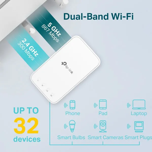 TP-Link RE300 | AC1200 Mesh Wi-Fi Range Extender