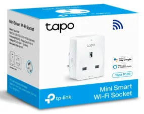 TP-Link Tapo P100 Mini Smart Wi-Fi Socket 2.4 GHz Wi-Fi networking, Bluetooth 4.2 (1件裝) (onboarding only)