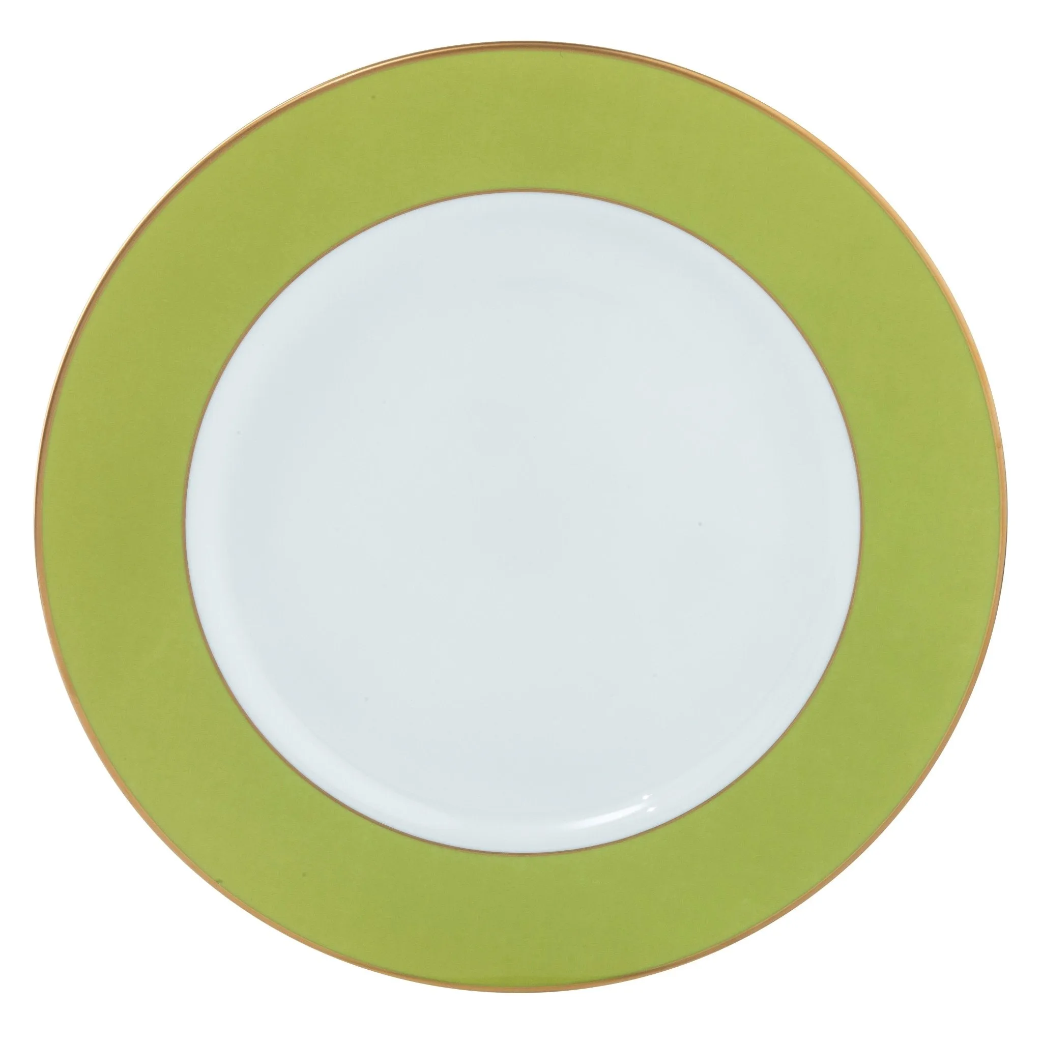 Ultra-White ColorSheen Apple Green Gold Charger Plate