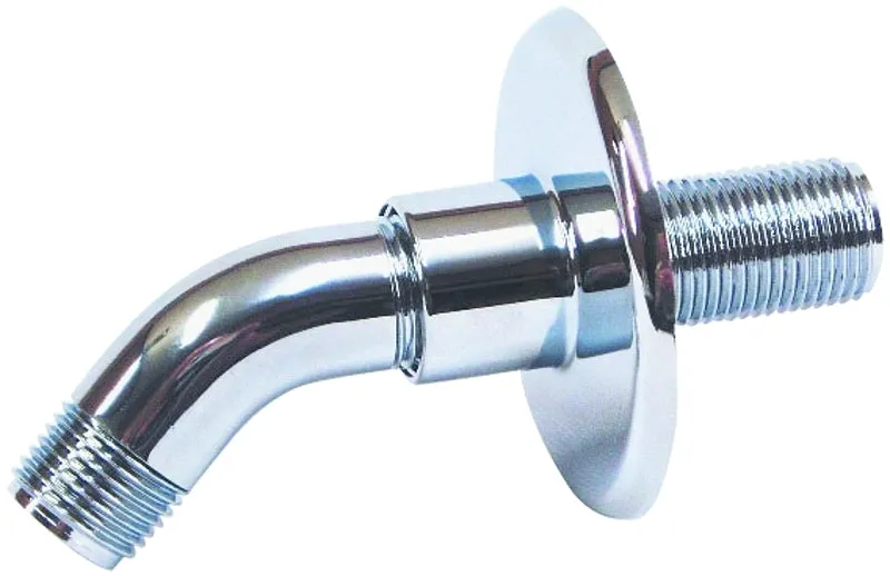 US Hardware P-040C Shower Arm, 1/2 in Connection, NPT, Plastic, Chrome :CD: QUANTITY: 1