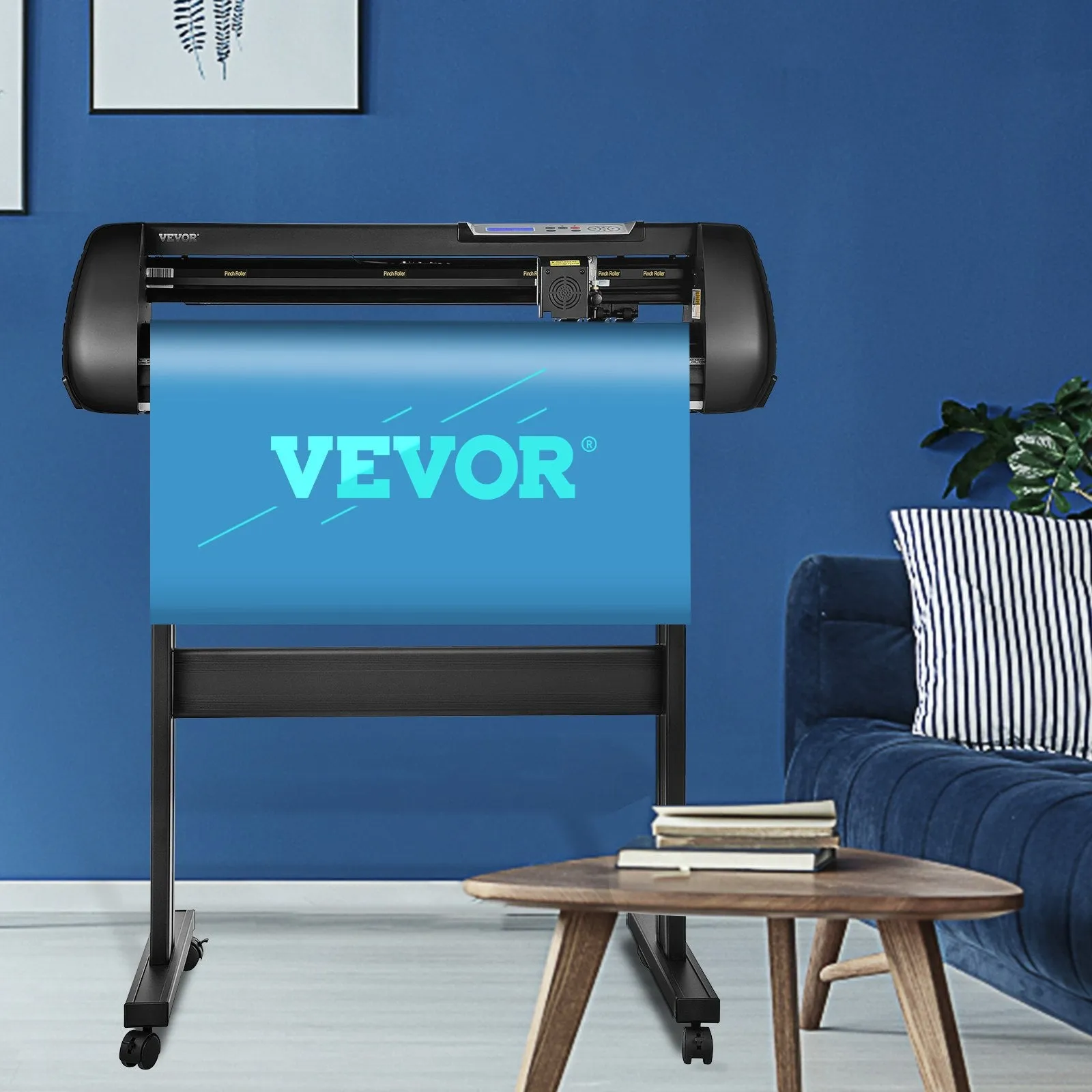 Vevor Vinyl Cutter 28" with Stand Adjustable Speed and Force Plotter SignMaster Software Bluetooth Connection New