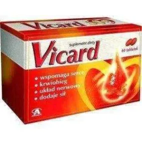 Vicard x 60 dragee, heart and circulatory system, circulatory system function