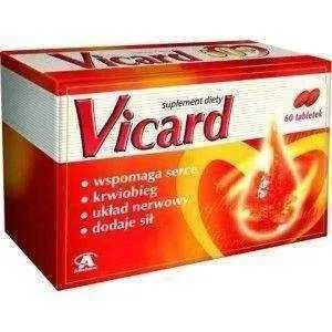 Vicard x 60 dragee, heart and circulatory system, circulatory system function