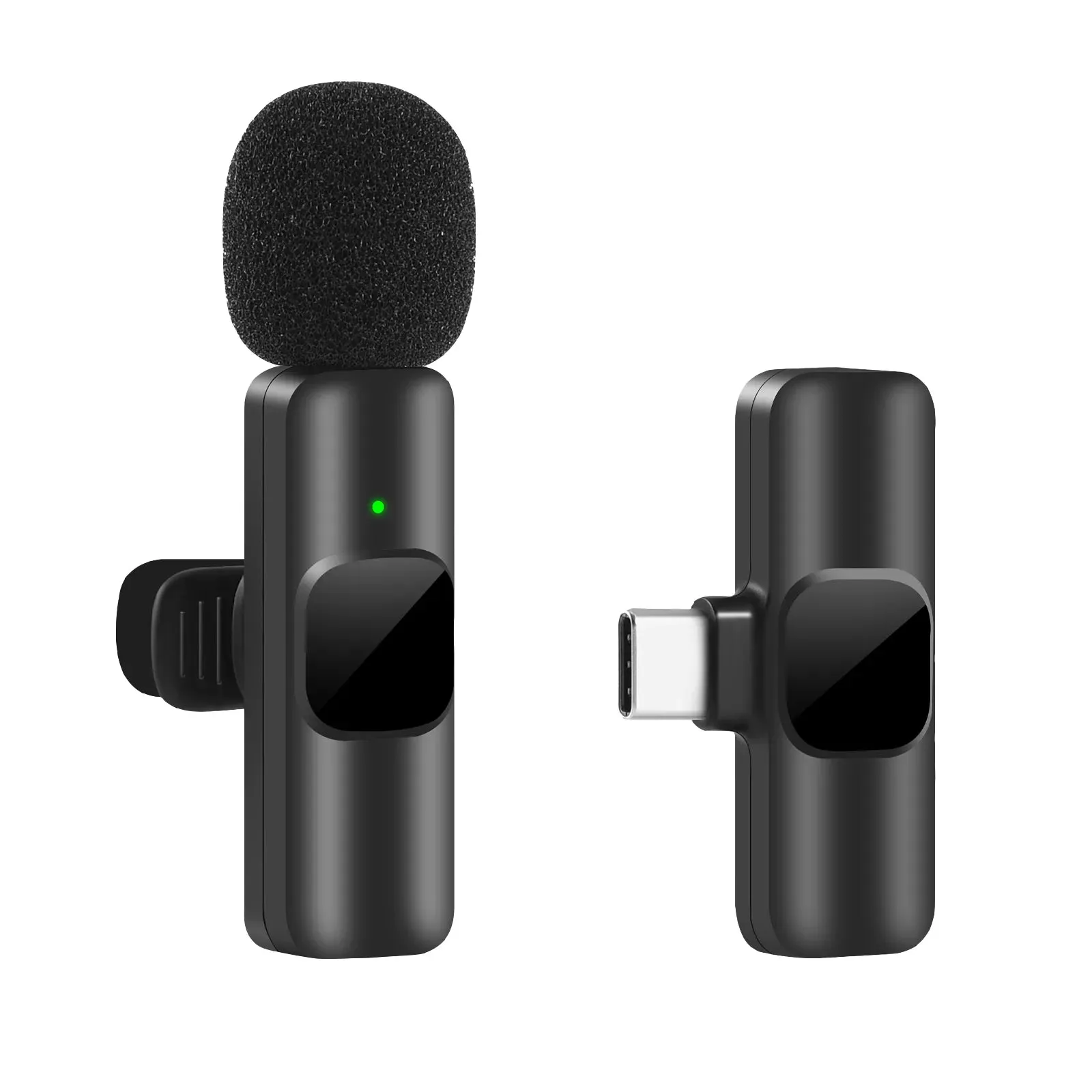 Wireless Microphone Portable Audio Video Recording Mini Mic for iPhone Android Live Broadcast Gaming Phone Mic