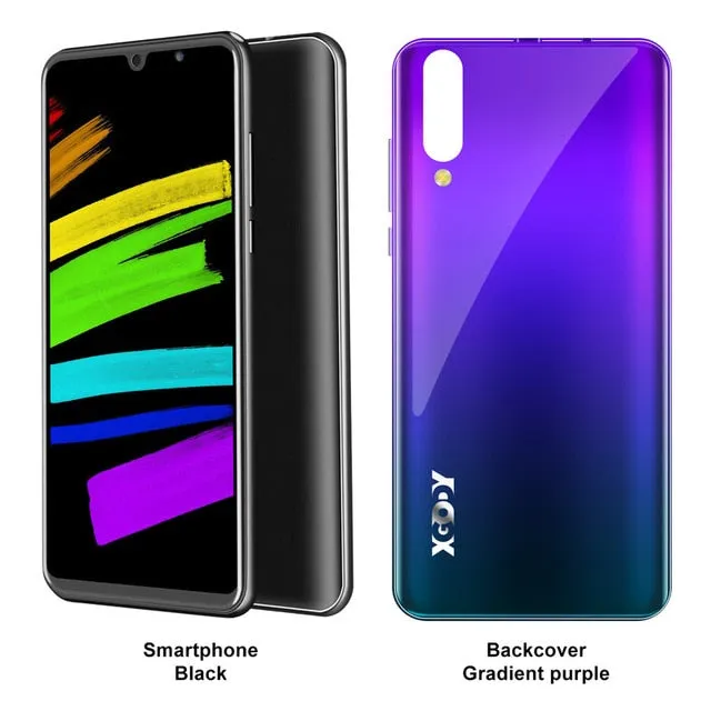 XGODY P30 3G Smartphone 6" 18:9 Android 9.0 2GB RAM 16GB ROM MTK6580 Quad Core Dual Sim 5MP Camera 2800mAh GPS WiFi Mobile Phone