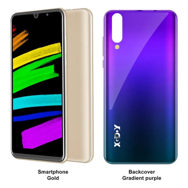 XGODY P30 3G Smartphone 6" 18:9 Android 9.0 2GB RAM 16GB ROM MTK6580 Quad Core Dual Sim 5MP Camera 2800mAh GPS WiFi Mobile Phone