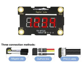 Yahboom Digital tube module compatible with alligator clip/DuPont line/PH2.0 cable